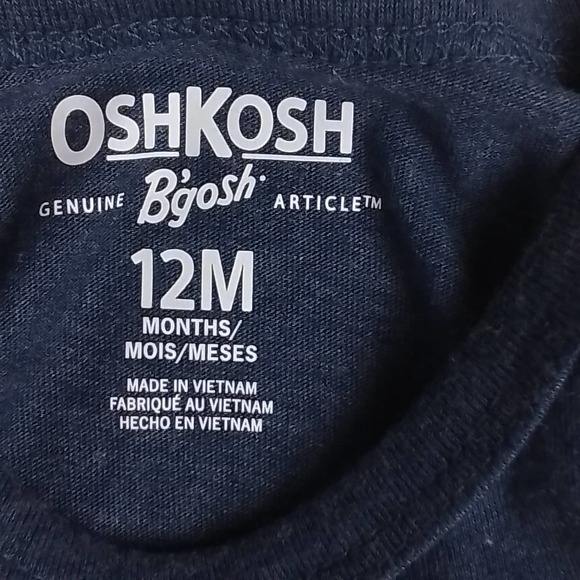 Oshkosh Cotton Blend Tank Boy's Size 12mo in Blue w/ Space Theme - Picture 6 of 7